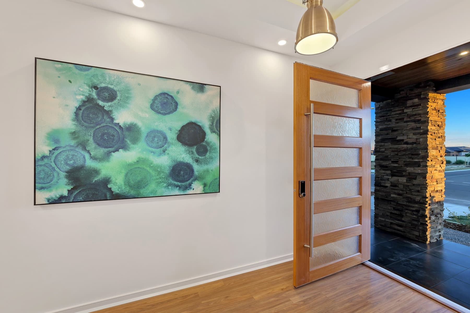 The front door · a completed Zaman home