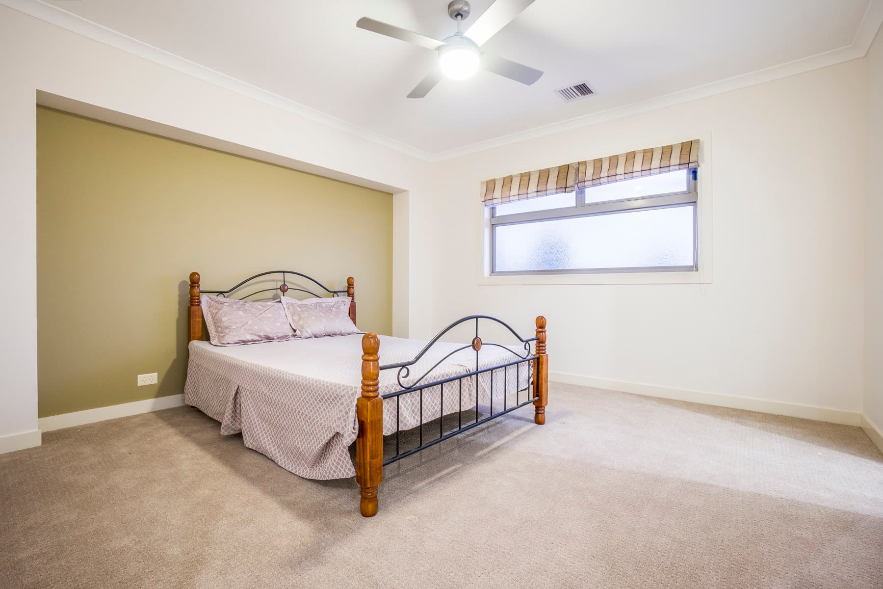 A staged bedroom