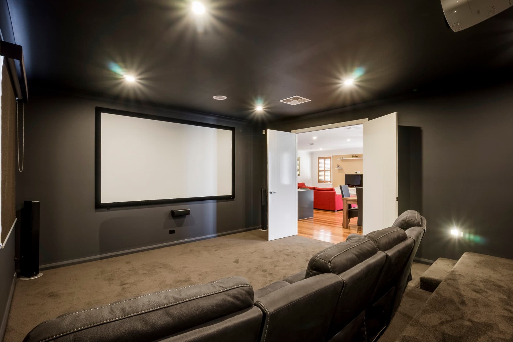 The home theatre and its seating